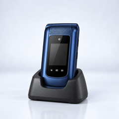 SyncGear Flip GSM dichtgeklapt in het oplaadstation