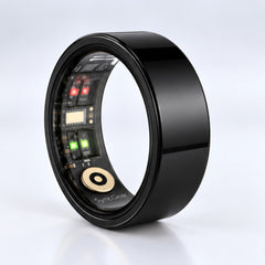 SyncGear Smart Ring zwart, schuin met zicht op de sensoren