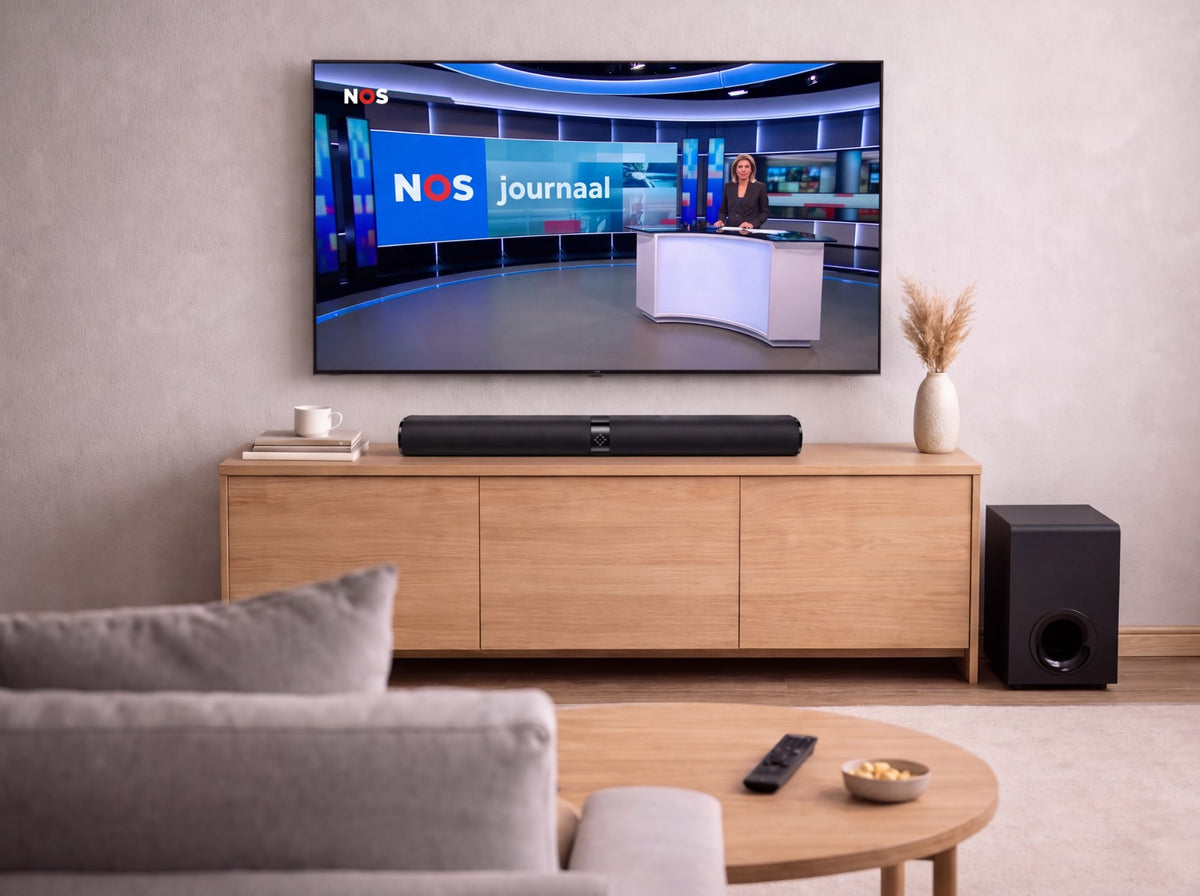 Het journaal kijken met de soundbar
